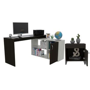 Combo oficina Catriel, Escritorio + Mesa de Noche