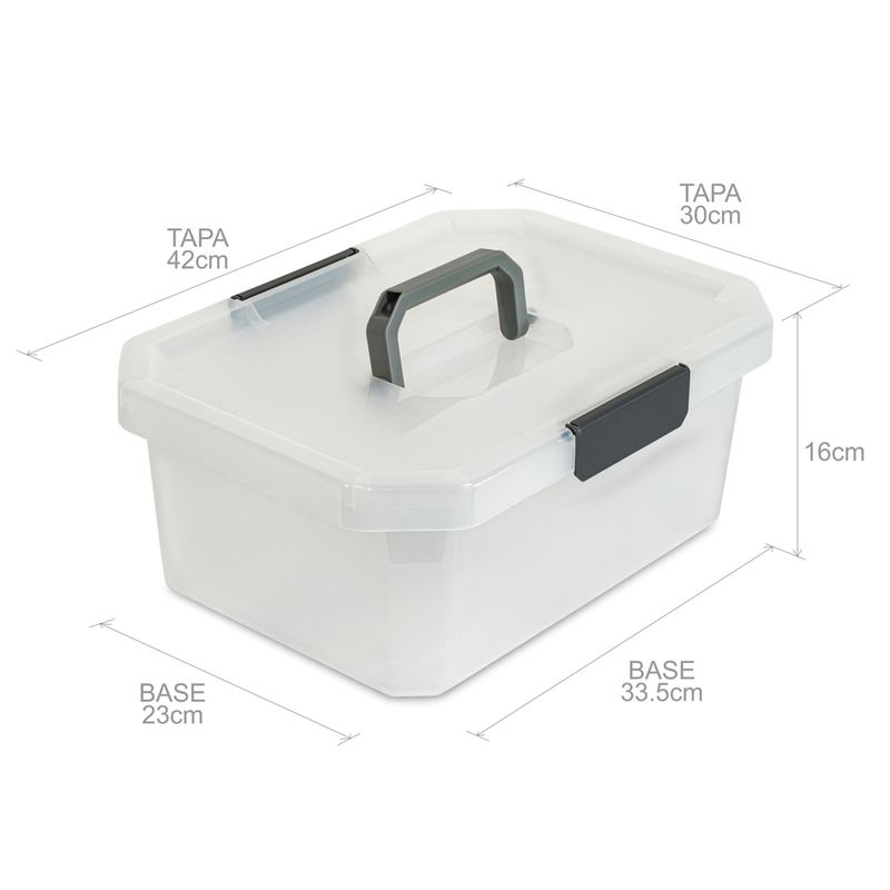 Caja Organizadora PolyCar de 38.6 Lts. Transparente