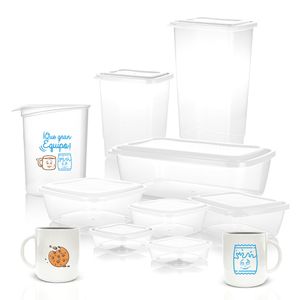 Set 3 Conservadores Potes Plasticos Para Comidas Con Tapas C