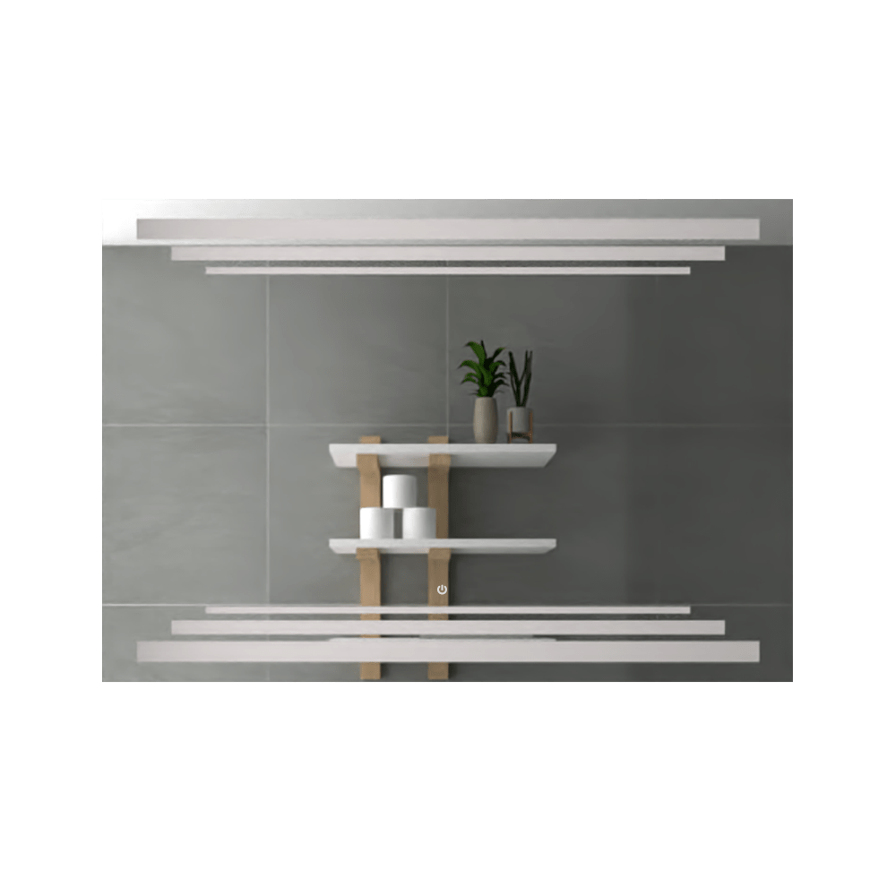 Espejo rectangular modelo Barcelona con luz LED frontal decorativa (60x80cm)