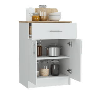 Organizador Multiusos Deneb, Blanco y Café claro, con dos puertas batientes ZF