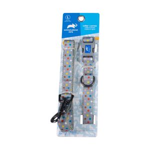 Collar + Correa Mascotas Talla L 2Cm X 35-50Cm  Surtido