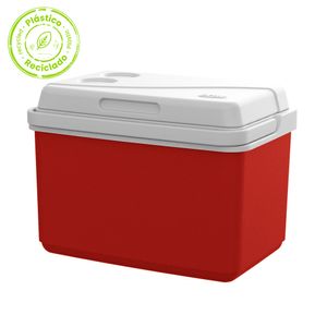 Nevera térmica plástica portátil insulada 10 litros rojo material recuperado