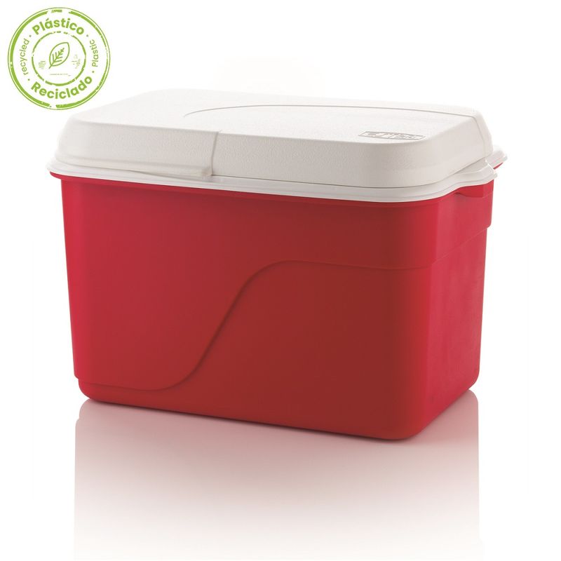Nevera-familiar-plastica-portatil-insulada-42-litros-rojo-material-recuperado
