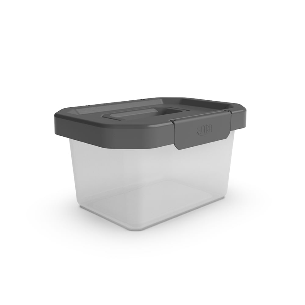 Caja Organizadora Estrabox con Manija 16L Natural-Gris - Tienda online Estra