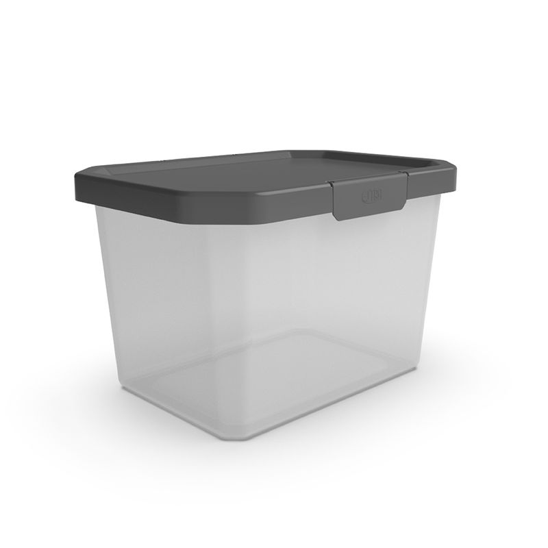 Caja Organizadora Plástica Gris 20x30x8cm – BIX