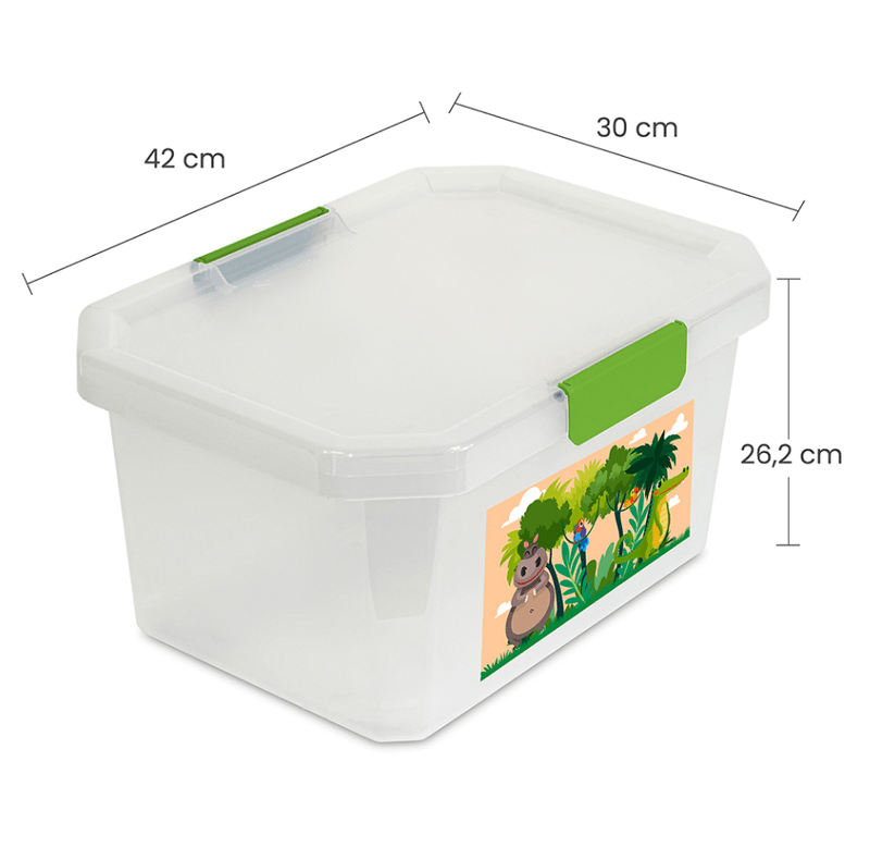 Caja Organizadora Estrabox con Manija 16L Natural-Gris - Tienda online Estra