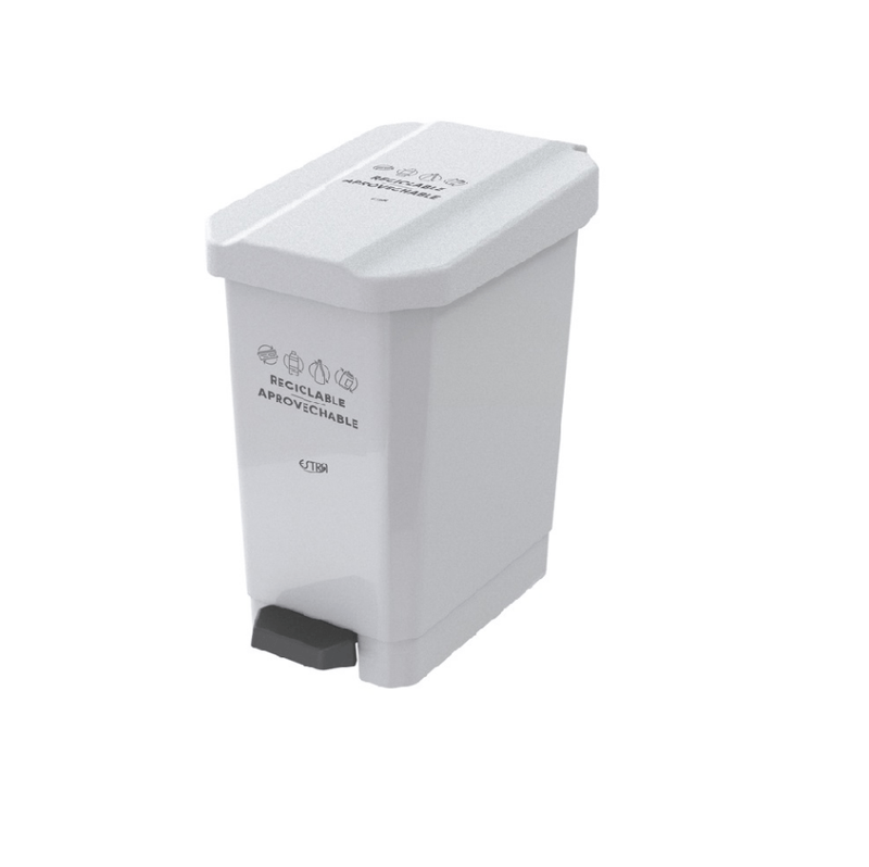 Comprar Cubo papelera con tapa pedal Medidas: 31x33x41 (6425BLANCO). DISOFIC