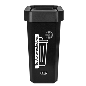 Caneca-Papelera Ecobins Vaiven 10L Negro-No Aprovechable