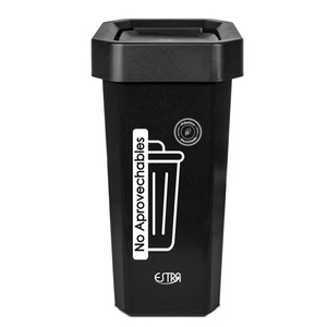 Caneca-Papelera Ecobins Vaiven 26L Negro-No Aprovechable