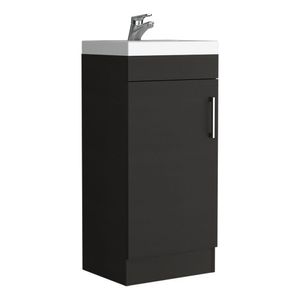Mueble Lavamanos Oporto, Wengue, con una puerta abatible ZF