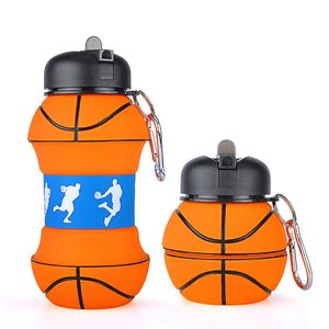 Botella Silicona Plegable Basketball 550Ml