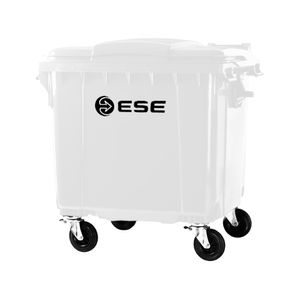 Contenedor Con 4 Ruedas 1100L Blanco