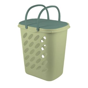 Canasta Para Ropa Con Tapa 46L Madres 2025 Verde