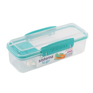 Recipiente Rectangular To Go Con División 410Ml